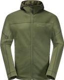 Jack Wolfskin Hirschberg Hooded FZ M 1710881-4129 Mannen Groen Fleece Maat L