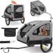 KESSER® remorque de vélo pour chien jusqu'à 45 kg 2-en-1 remorque de vélo chien - Gris