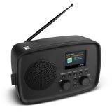 MEDION DAB+ radio met Bluetooth DRE-1 (DAB Plus, FM-radio, druppelbescherming, telescoopantenne, wekker, sluimerfunctie, instelbare display-dimmer, ASA-noodwaarschuwingssysteem), zwart