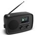 MEDION radio DAB+ avec Bluetooth DRE-1 (DAB Plus, radio FM, protection contre les gouttes, antenne télescopique, réveil, fonction snooze, variateur d'affichage réglable, système d'alerte d'urgence ASA), noir