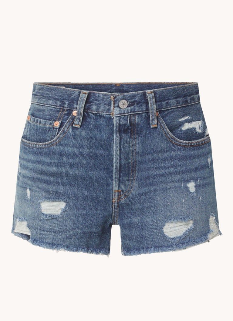Levi's Mid Waist Straight Fit Denim Shorts