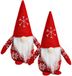 G. Wurm Gmbh + Co. Kg Set van 2x stuks pluche gnome/dwerg decoratie poppen/knuffels rood 12 x 20 x 9 cm - Kerstgnomes/kerstdwergen/kerstkabouters