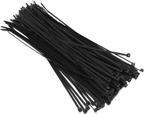 Goobay Tie-wraps - 200 x 2,5mm - Weersbestendig - 100 stuks - Zwart
