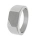 Lucardi Heren Ring mat/glans - Ring - Vaderdag Cadeautje - Staal - Zilverkleurig