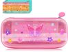 DGTSYAL Wonderwow etui, rose papillon, 2 compartiments, porte-stylo, poche en maille, fermeture éclair, 23x11x5 cm