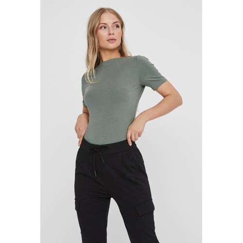 VERO MODA VMPANDA Top - Groen - Biologisch Katoen