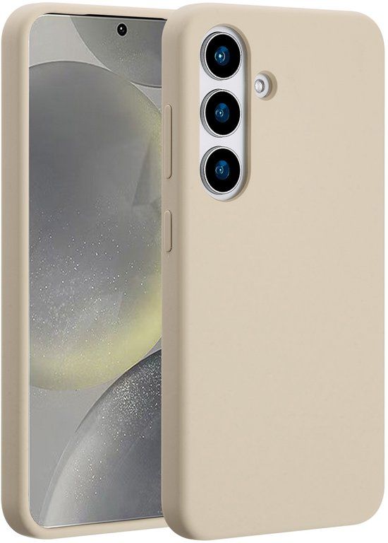 Accezz Liquid Silicone Backcover met MagSafe voor de Samsung Galaxy S25 - Stone