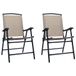 VidaXL Chaise de jardin extérieur acier textile taupe 2 pièces
