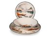H&H 12-delige Silent Snow Kerst Steengoed Dinerset
