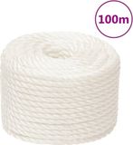 vidaXL Werktouw - 20 mm - 100 m - Polypropeen - Wit