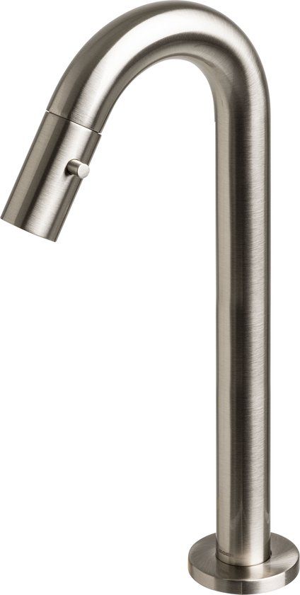 Plieger Lupo 2.0 Toiletkraan - Verhoogd - Geborsteld Chroom - 10 Jaar Garantie