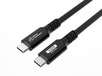 Microconnect USB3.2CC4 USB-kabel 4 m USB 3.2 Gen 2 (3.1 Gen 2) USB C Zwart, Zilver
