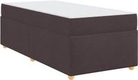vidaXL Bedframe met matras Donkerbruin 80 x 200 cm Stof
