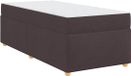 vidaXL Bedframe met matras Donkerbruin 80 x 200 cm Stof