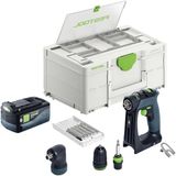 Festool CXS 18-Basic-Set accuschroefboormachine 18 V 40 Nm borstelloos + 1x accu 5.0 Ah + systainer - zonder oplader