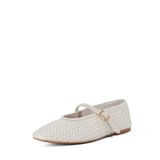 Dune LONDON Ballerina met riempjes ecru