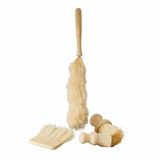 LOBERON Decoratieve borstel set van 4 Jalexor bruin