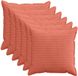 vidaXL - Kussensloop - 6 stuks - Katoensatijn - Rood-oranje - 80 x 80 cm