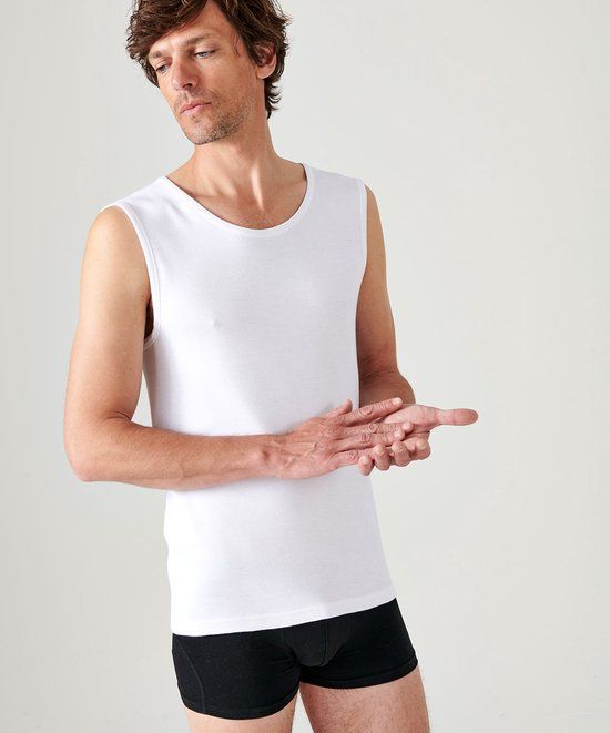 Damart Heren Tanktop Thermolactyl - Wit - L