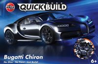 Airfix Constructiespeelgoed - J6025 QUICKBUILD Bugatti Chiron - Zwart - Sport Auto Bouwstenen set