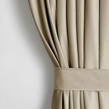 AmeliaHome Paneelgordijn fluwelen look 140x245 cm beige