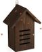 Merkloos Relaxdays Houten insectenhotel voor lieveheersbeestjes - 25x18.5x12 cm - Tuindecoratie voor ophangen - Bruin