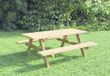 Tuindeco Picknicktafel Excellent - 220 x 155 cm - Vuren - Bruin