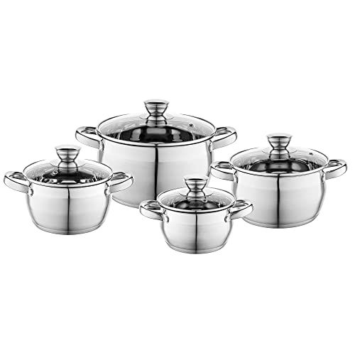 FLORINA Oliver Kookgerei set - 8 stuks - roestvrij staal - inductie