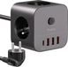 Prise de courant Type E cube 2m - Multiprise 7-en-1 pour la France/Belgique - USB C PD 20W - Noir