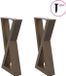vidaXL Salontafelpoten - 2 stuks - 38x(42-43,3) cm - Staal - Naturel