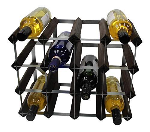 DS Wineware Wijnrek, hout, mahonie, 16 Bottles Storage