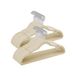 SONGMICS Hangers en kledinghangers en kledinghangers, antislip, ruimtebesparend, 50 stuks | Hangers en kledinghangers en kledinghangers met inkepingen en haken, 360 graden draaibaar, 43 x 22 x 0,6 cm, beige, collectie BREANNA CRF029K05