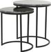 Light & Living Bijzettafel Alfio - Zwart - Ø49cm - Modern