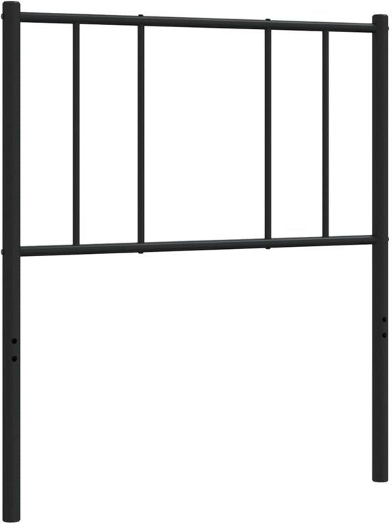 vidaXL Hoofdbord Metaal Zwart 80 cm