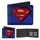 Buckle-Down Bifold herenportemonnee Superman reisaccessoires Bifold portemonnee meerkleurig 10,1 cm x 8,89 cm, meerkleurig