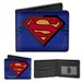 Buckle-Down Bifold herenportemonnee Superman reisaccessoires Bifold portemonnee meerkleurig 10,1 cm x 8,89 cm, meerkleurig
