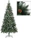 Prolenta Maison Exclusive Kunstkerstboom met dennenappels en witte glitter, 210 cm