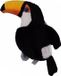 Cornelissen Pluche toekan tropische vogel knuffel 14 cm