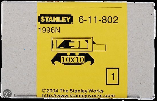 Stanley - Reserve Mesjes 1996 met gaten - 10 stuks/dispenser x 10