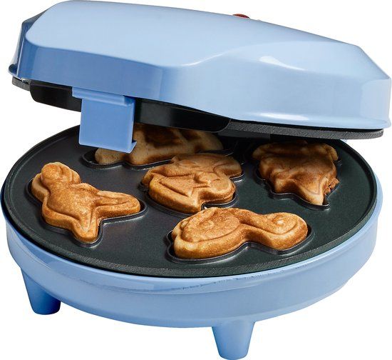 Bestron Mini Dino Waffle Maker - 700W - Blue