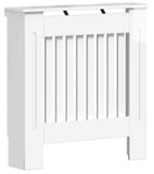 VidaXL Radiatorafdekking hoogglans wit 78 x 19 x 81,5 cm bewerkt hout