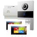 HHG Villa Set 2 Complete set voor Video-deurintercom 2-draads Aluminium (geborsteld), Wit