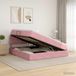 Maison Exclusive - Lit de rangement LED avec matelas rose 180 x 200 cm velours