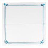 Garcia de Pou 2 x 50 servetten 33x33cm "Double Point" Wit, motief Maxim Blauw