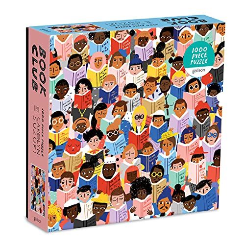 Mudpuppy Press Book Club 1000 Piece Puzzle In a Square Box