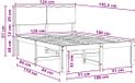 vidaXL Tweepersoonsbed ROSTOCK Donkerbruin 120 x 190 cm