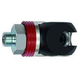RIEGLER 141717-426.12-SCH-NPT zwenkveiligheidskoppeling NW 11, ISO 6150 C, staal, NPT 3/8 AG, 1 st