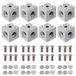 8 Pièces 4040 Bloc d'angle à 3 voies pour profilés en aluminium - Vis et écrous inclus