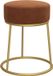 vidaXL Hocker rond fluweel bruin