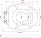 vidaXL Toiletbril Wit 47 x 37 x 4 cm Duroplast